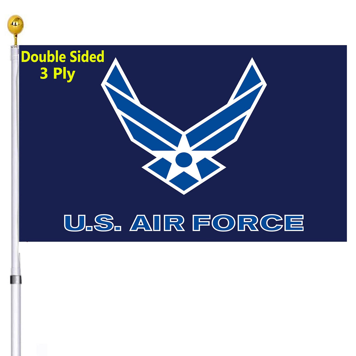 UTSANG US Air Force Wings flag double sided 3x5 for outdoor display