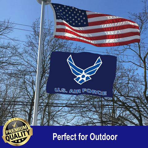 UTSANG US Air Force Wings flag wall display ready for interior spaces