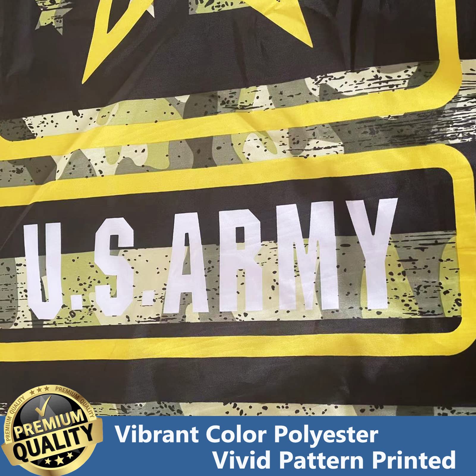 Sturdy double-stitching on the UTSANG US Army flag.