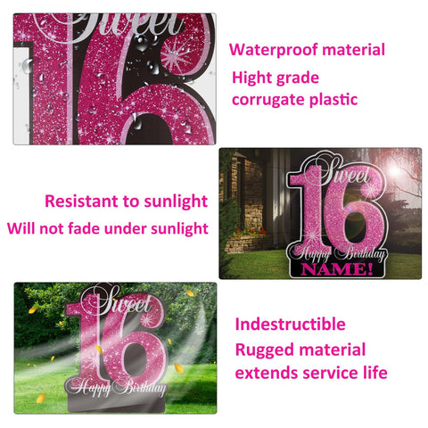 Utsth waterproof and sunproof material keeps the yard sign vibrant in weather