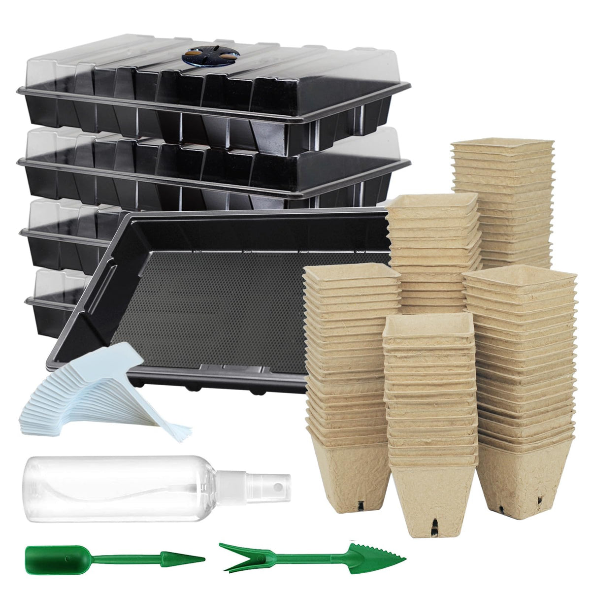 UTYLNE seed starter kit with peat pots helps monitor root growth without disturbing seedlings.