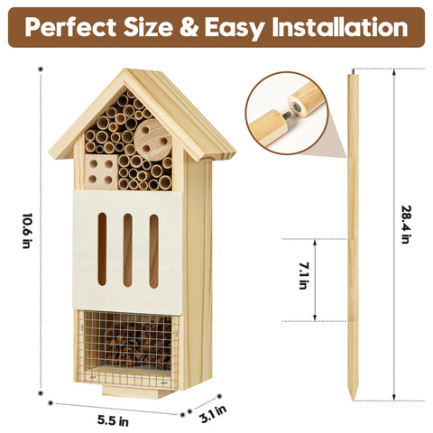 UUMENHA natural-materials-bee-house inviting insects for a thriving garden