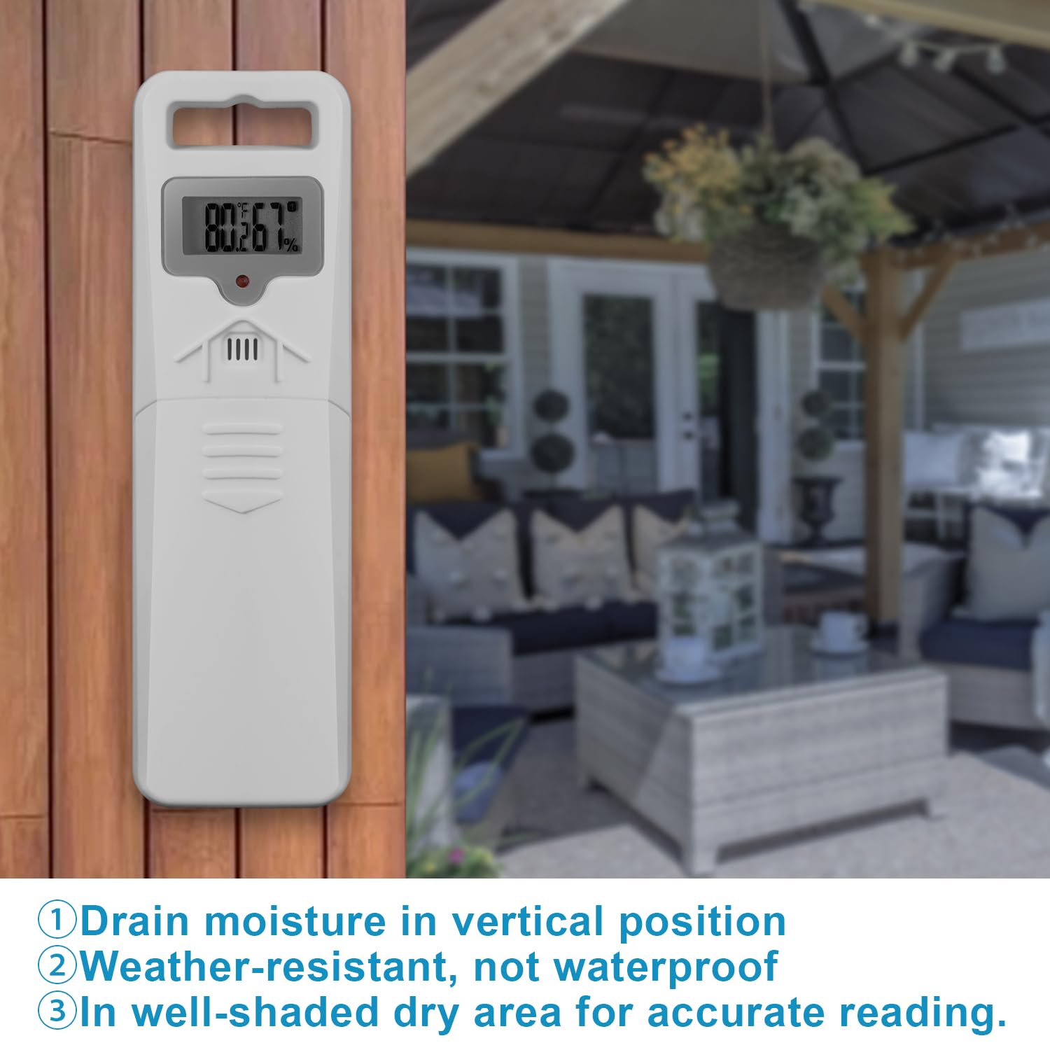 U UNNI high-precision sensor side view, IPX4 splash resistant for outdoor areas.