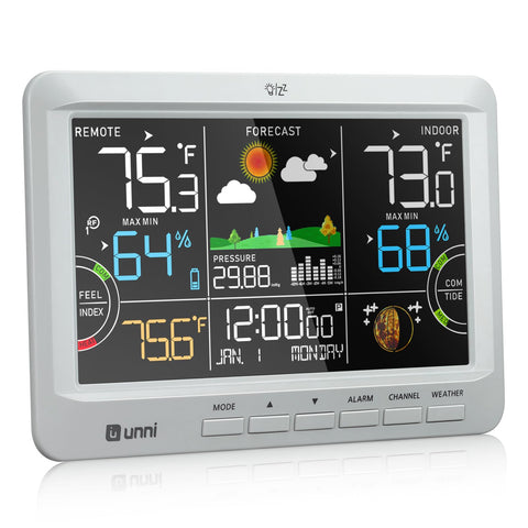 U UNNI Weather Station moon phase and tide display aids planning