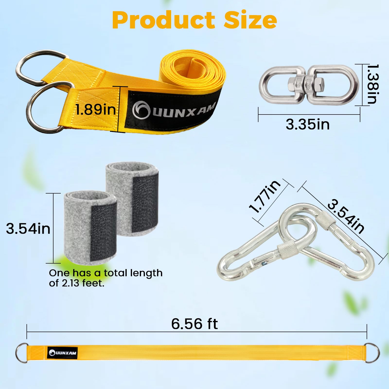UUNXAM locking carabiners shown for secure, durable connections.