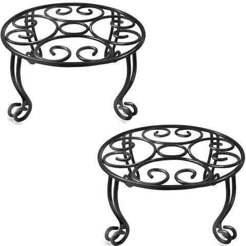 Uuuda plant stand with 11-8-inch diameter supports large pots securely.