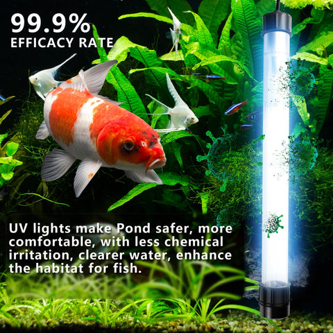 uvcoolplunge aquarium UV light 55W promotes clearer water in tanks.