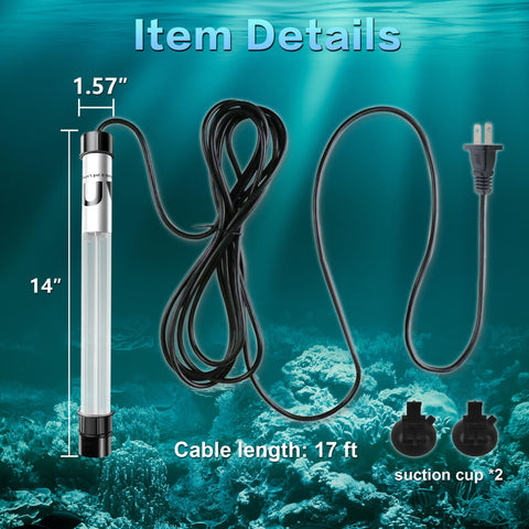 UVCoolPlunge durable glass tube supports long-lasting UV exposure.