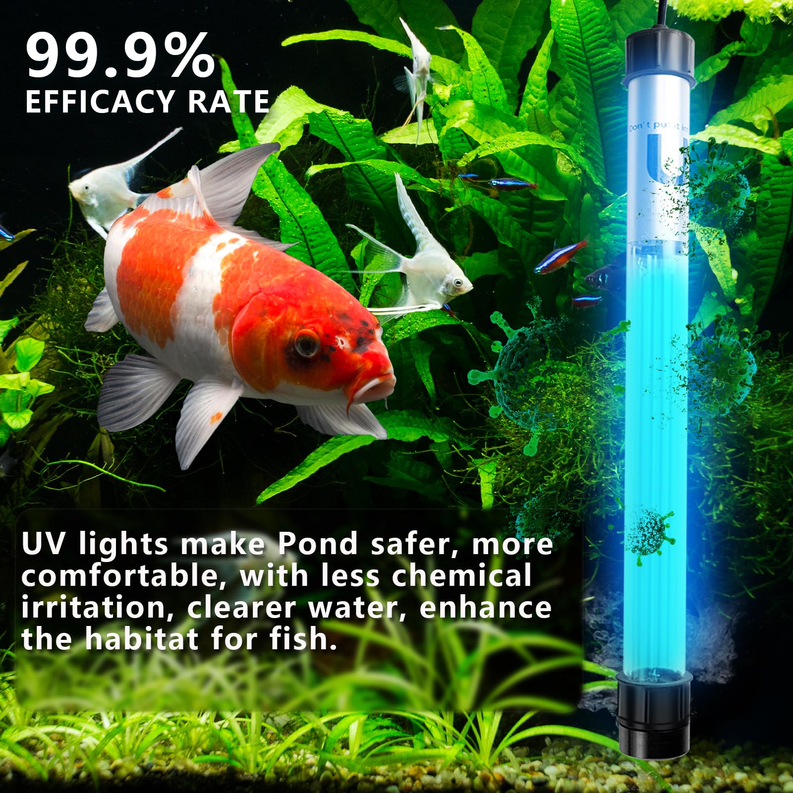 UVCoolPlunge glass-tube clarity for stronger UV penetration