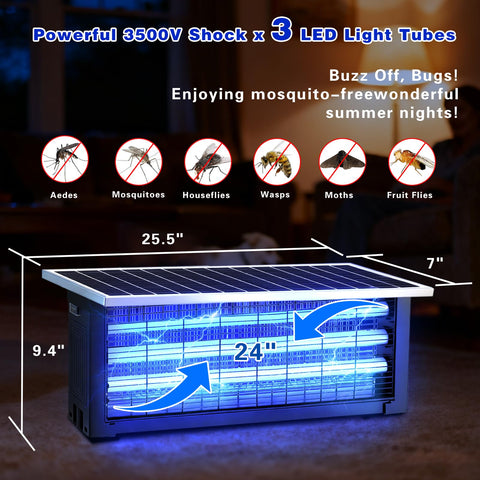 uvcoolplunge solar bug zapper outdoor camping setup for nighttime use