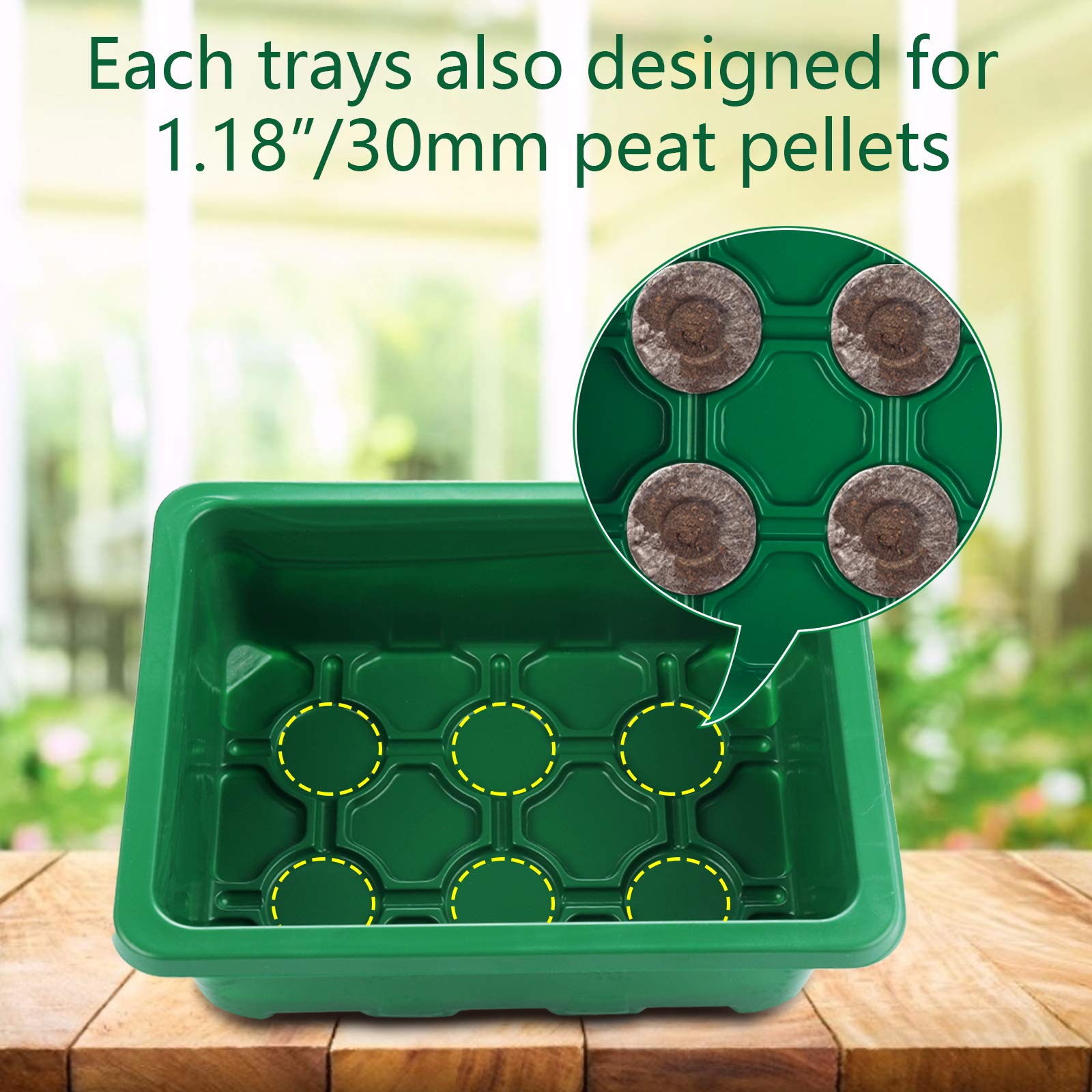 UWIOFF seed starter dome height captured for effective seedling microclimate.