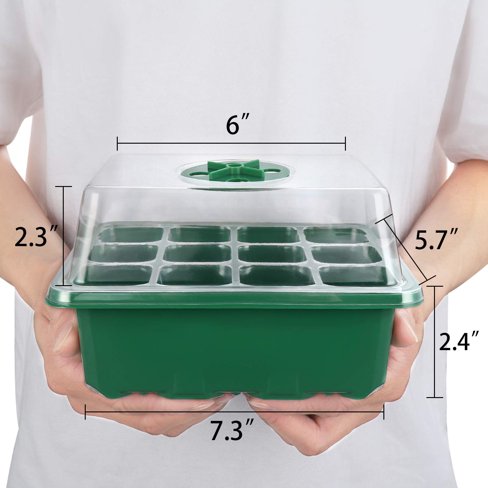 UWIOFF seed starter tray layout promotes compact seed starting for balcony gardens.