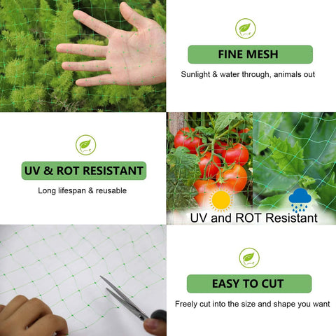 UWIOFF square-mesh garden netting covering plants with even mesh