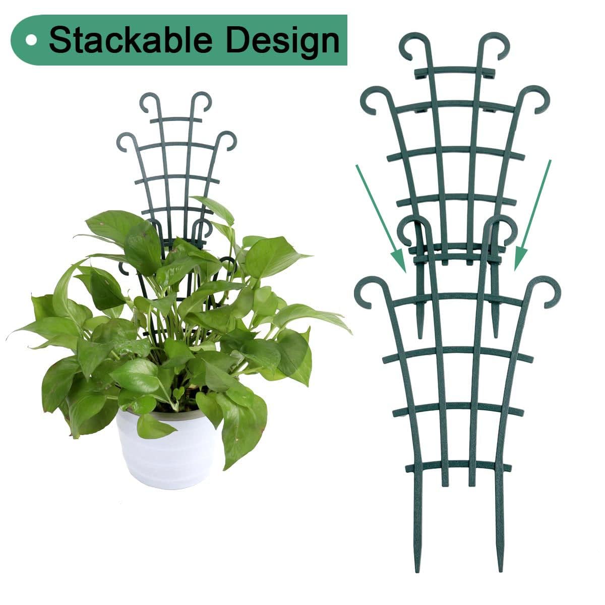 UWIOFF stackable trellis supporting climbing ivy and vines