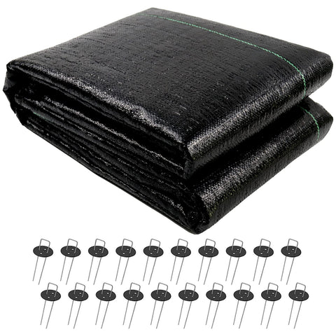 UWIOFF weed barrier fabric for 4ft x 100ft garden bed reduces weed growth.