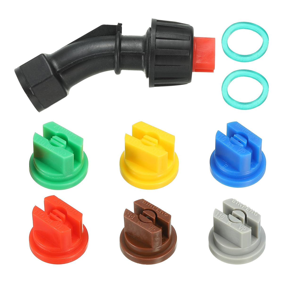 uxcell nozzle tips in six sizes enable precise spray control for various tasks