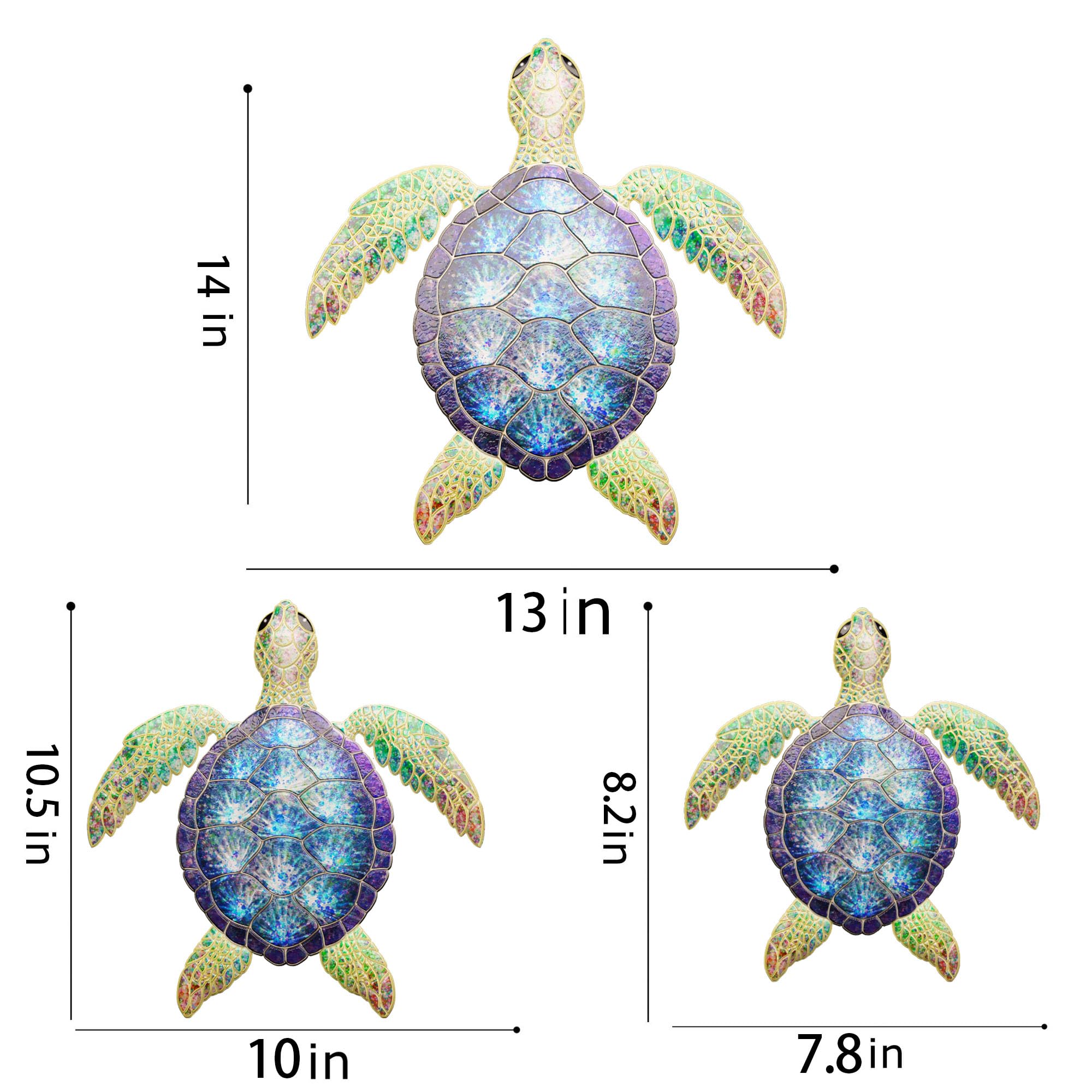 UXZCVIO turtle sculpture hanging, easy to mount on any wall
