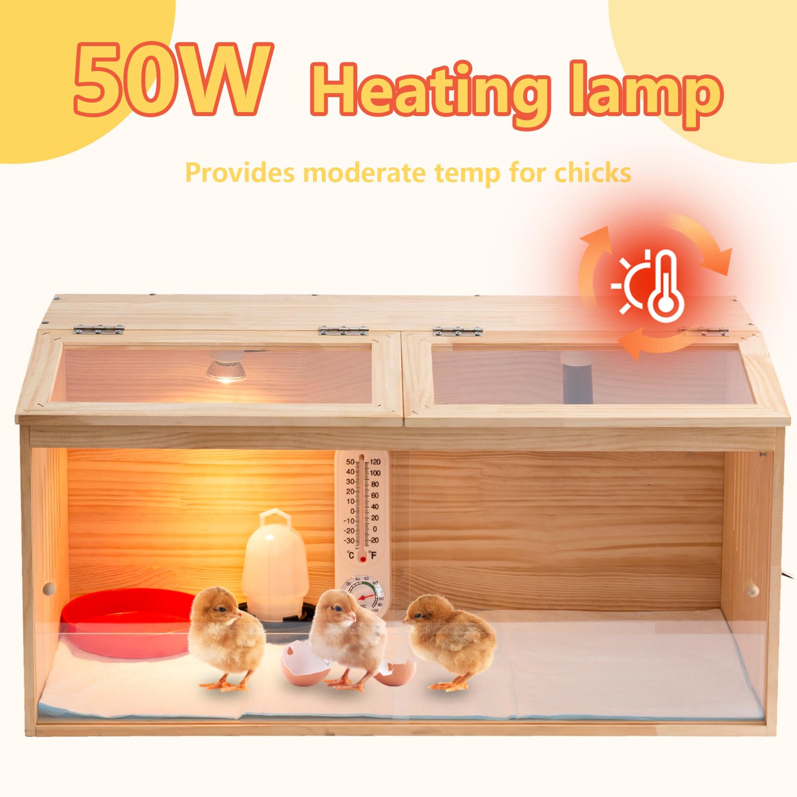 UYDJKLS accessories pack included with the brooder box for complete setup.