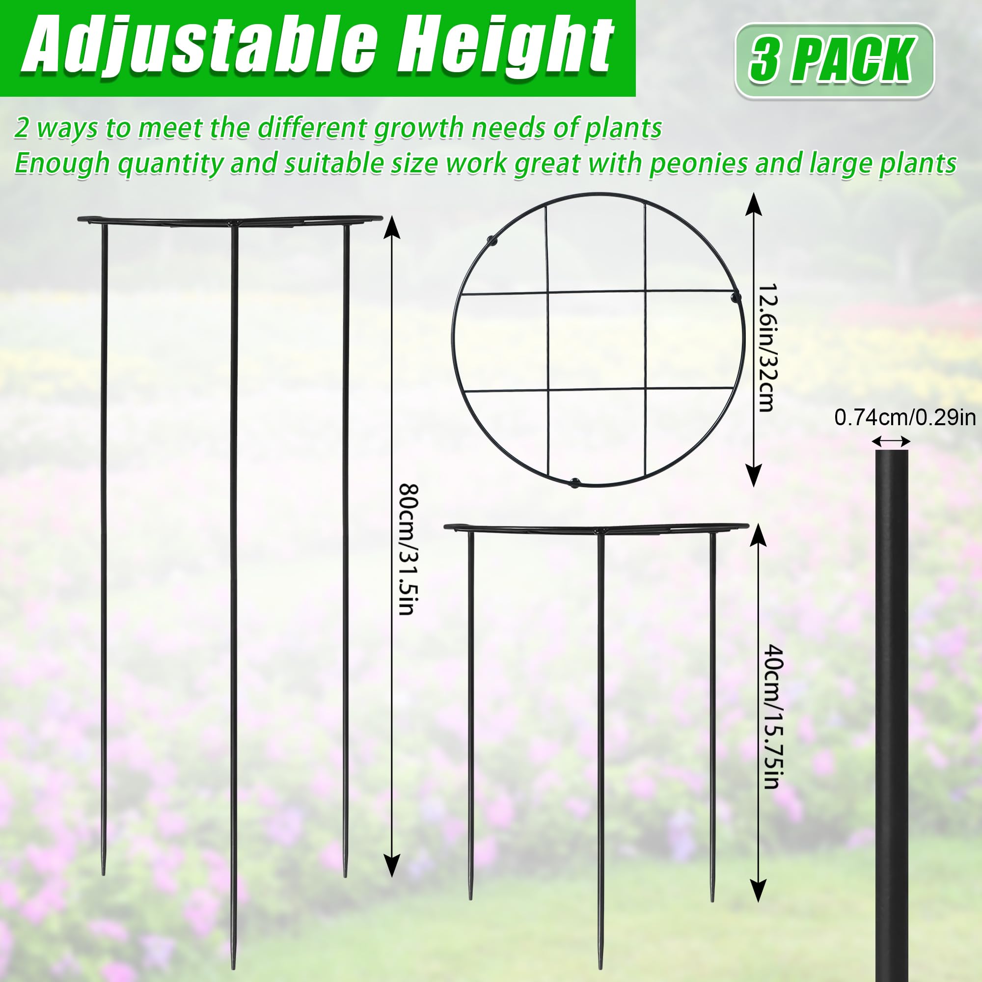 UYEDUJZ peony cage grid installed in ground offers wind protection