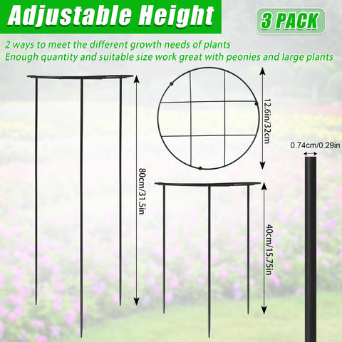 UYEDUJZ peony cage grid installed in ground offers wind protection