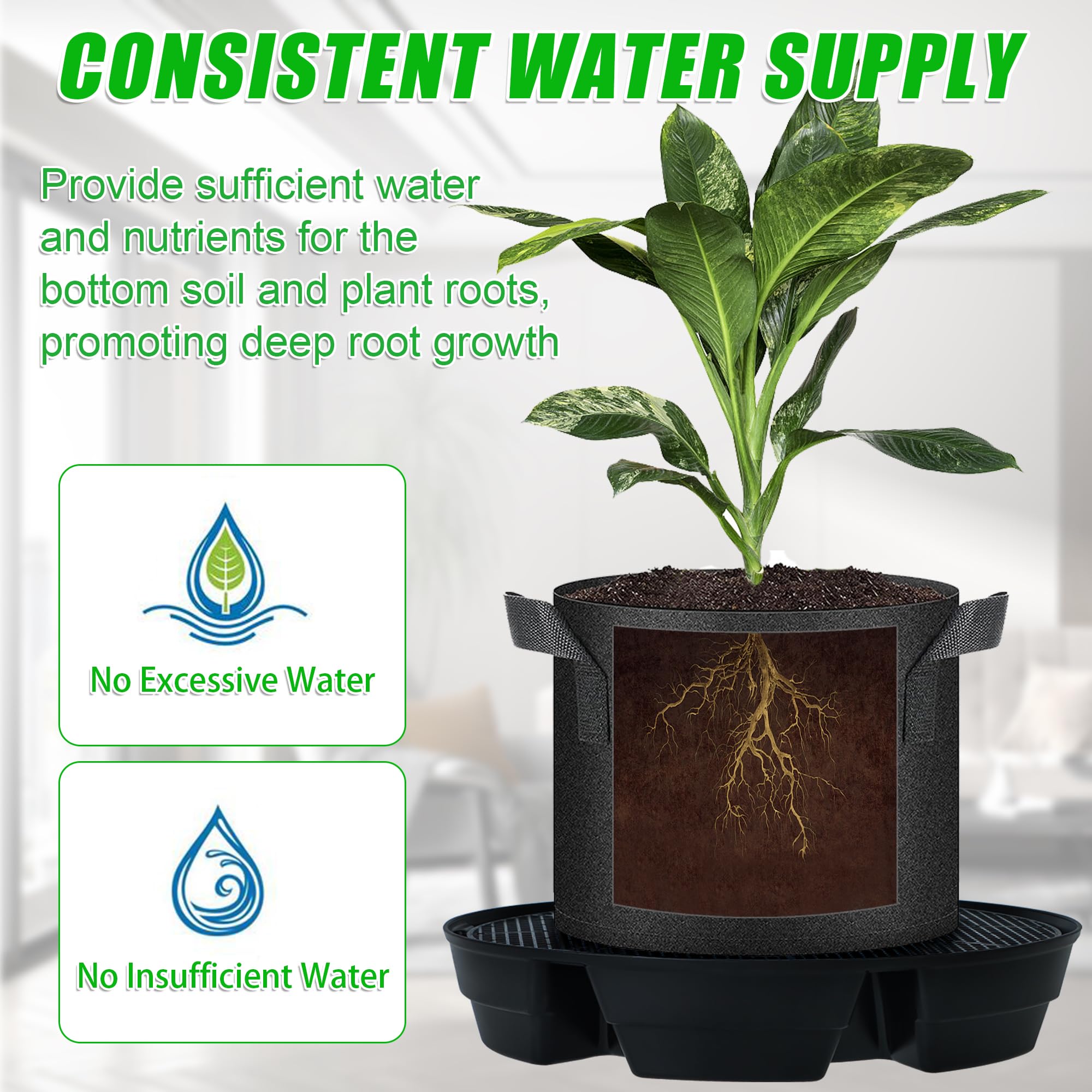 UYEDUJZ elevated plate with grid holes keeps pots elevated and drains safely