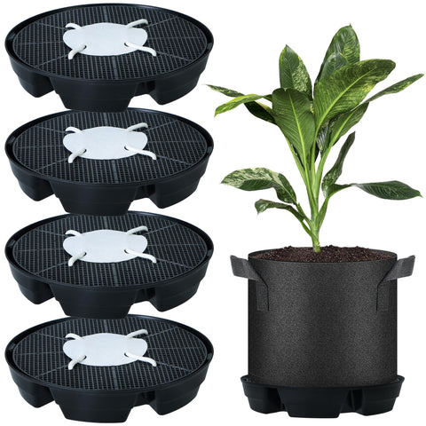 UYEDUJZ self-watering saucer kit assembly for 5-gallon fabric pots improves consistent moisture