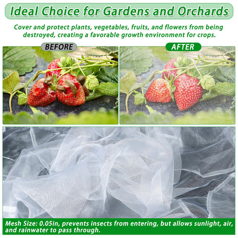 UYEDUJZ double drawstring secures net over raised beds