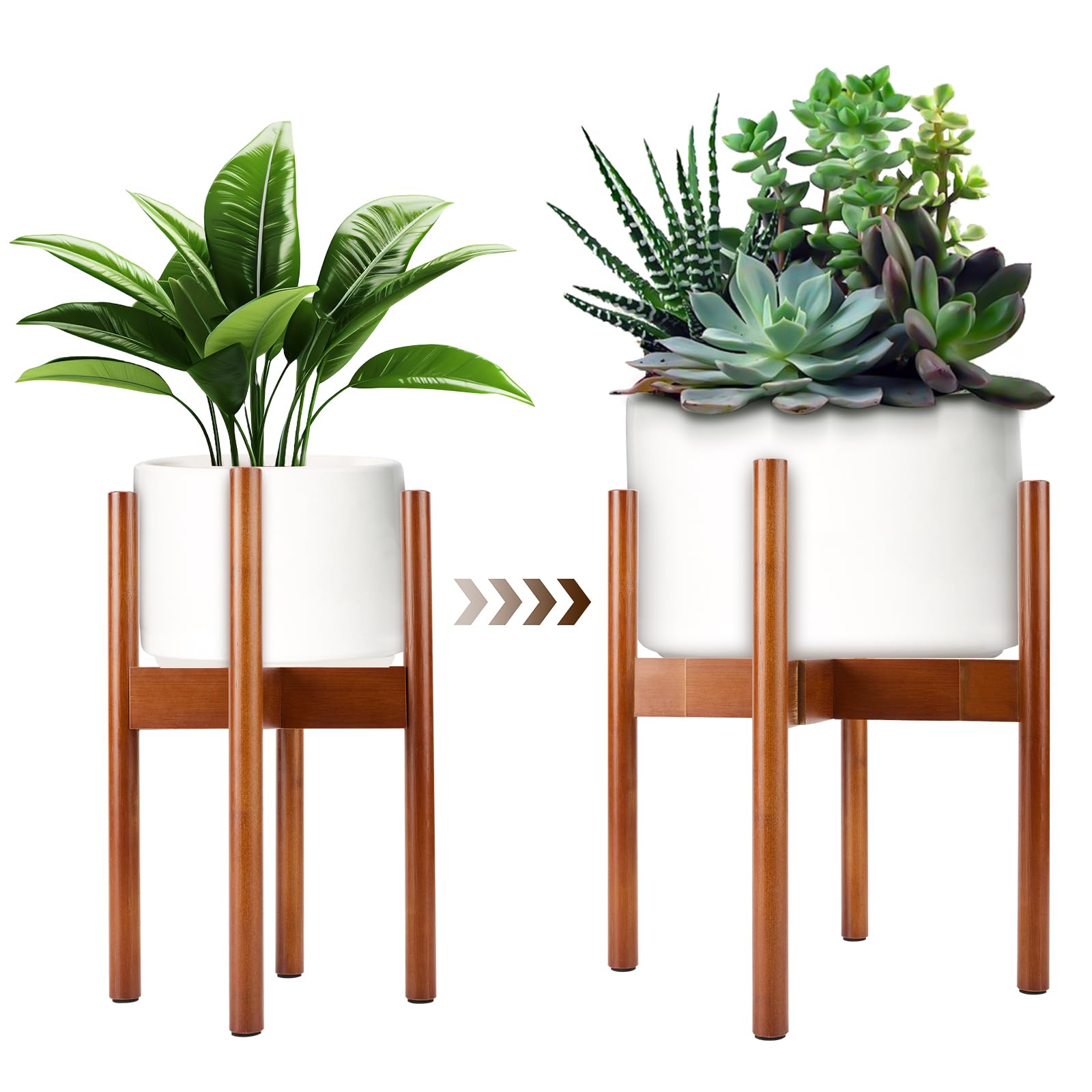 UYEENGY indoor plant stand, corner-bamboo display, space-saving.