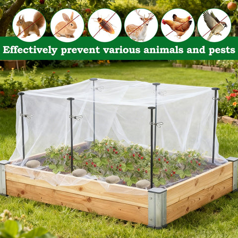 Uyeesi bird barrier screen cover helps reduce bird damage to crops