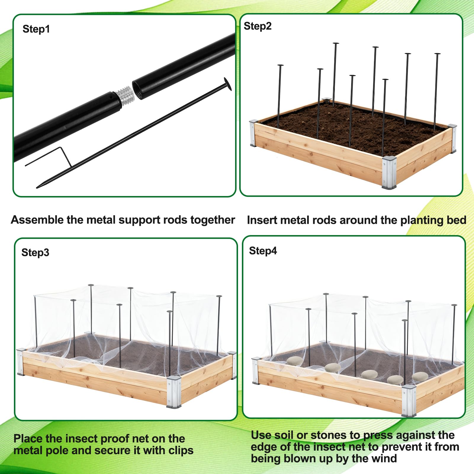 Uyeesi garden protection blocks birds and pests while preserving airflow.