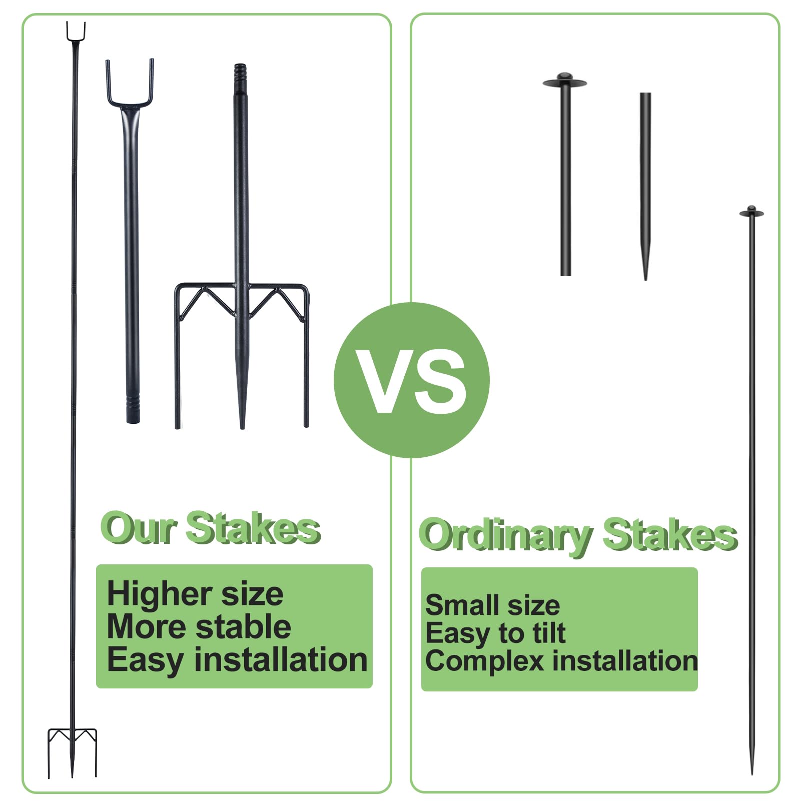 Uyeesi screw-thread connections allow quick stake assembly