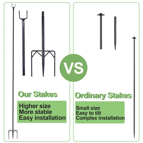 Uyeesi screw-thread connections allow quick stake assembly