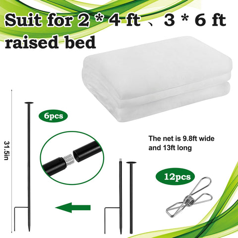 Uyeesi 10x13 ft fine mesh netting breathes while protecting crops