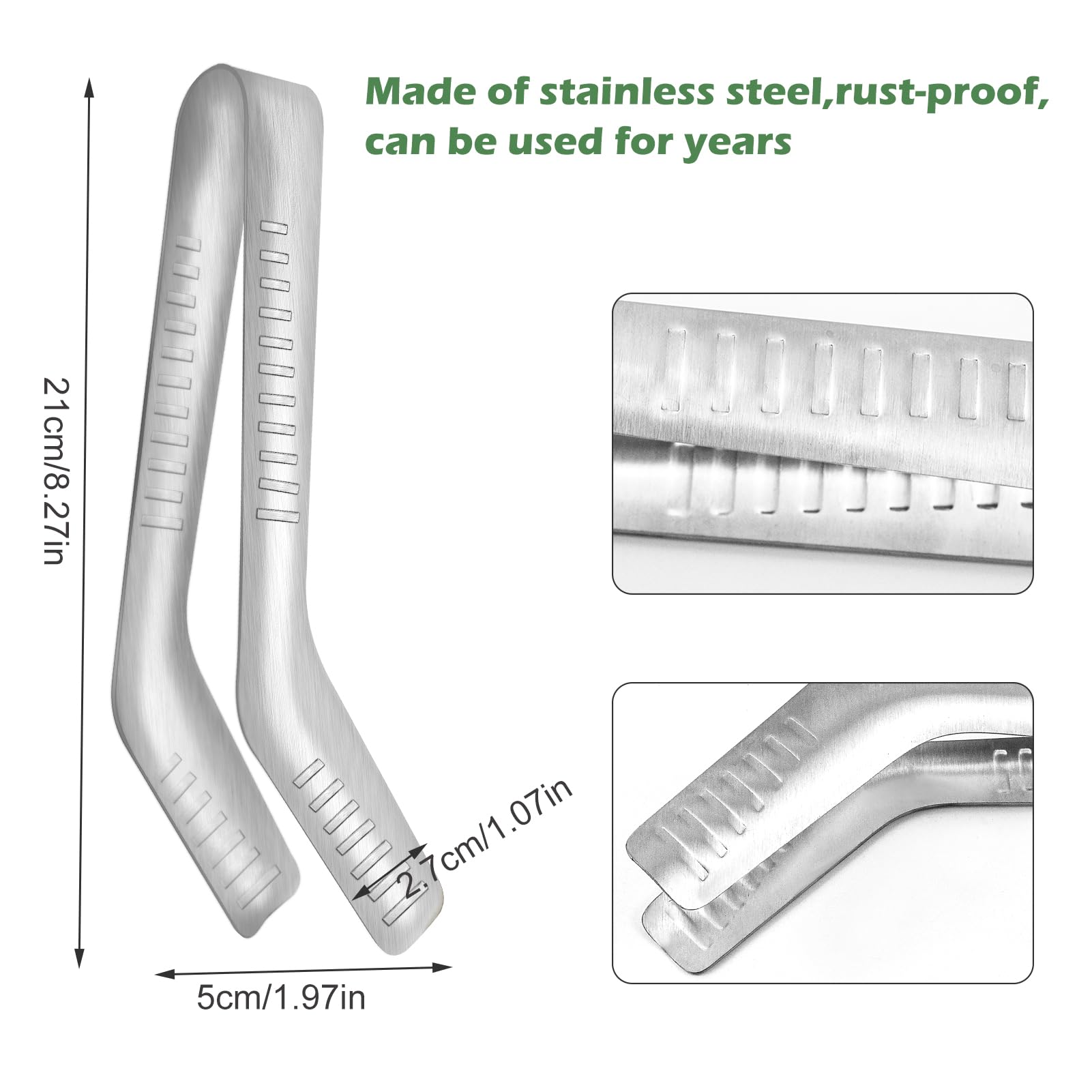Uyeesi seedling tongs show anti-slip grooved tips for secure transplanting.