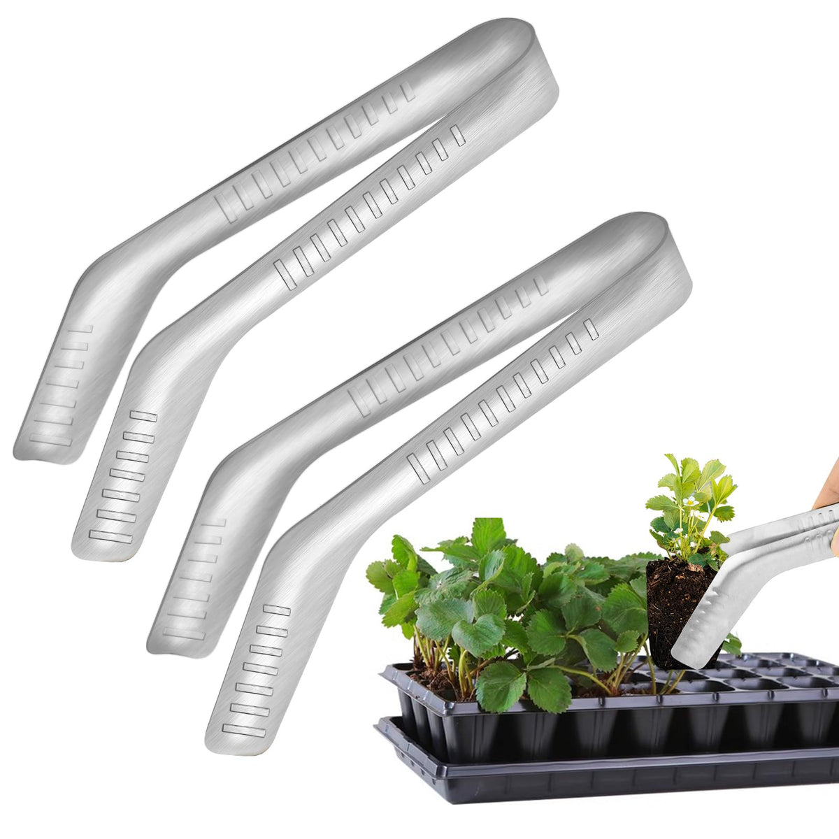Uyeesi seedling tongs with stainless-steel body for durable, rust-free use.