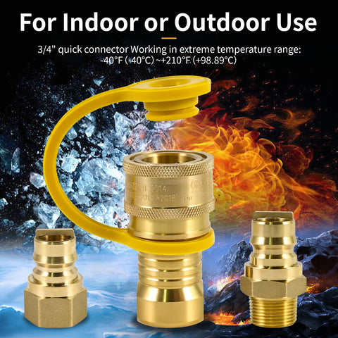 Uyenseoy 3/4 inch NPT female quick connect plug mounted for adapters.