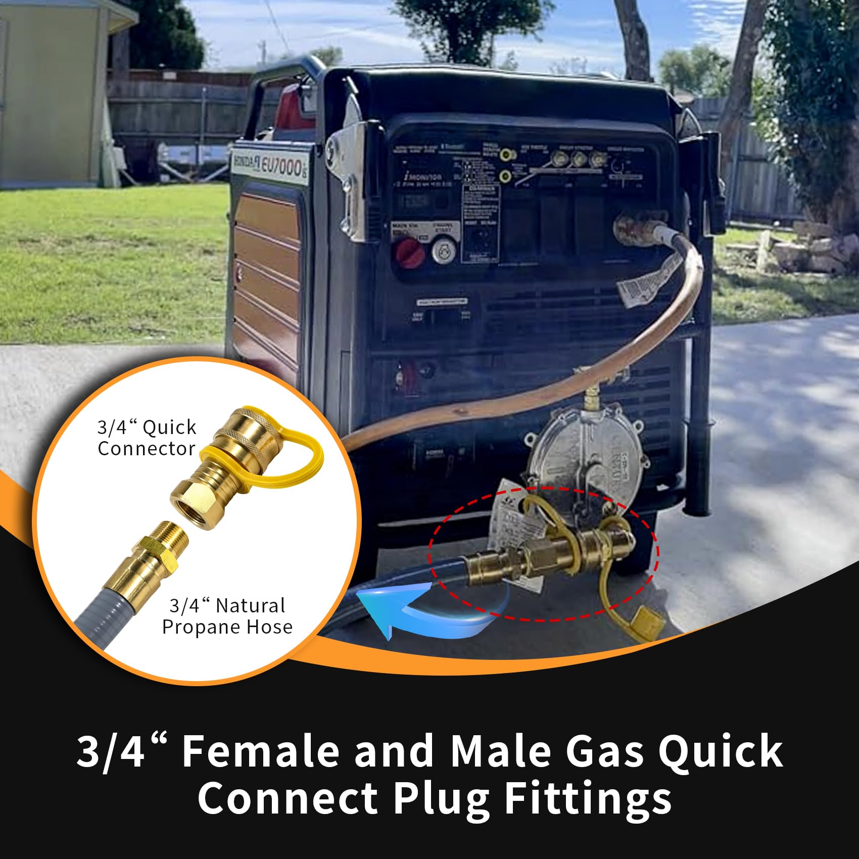 Uyenseoy quick connect on gas hose during installation.