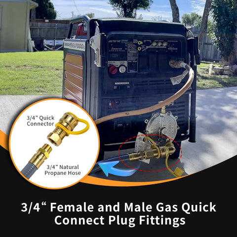 Uyenseoy quick connect on gas hose during installation.