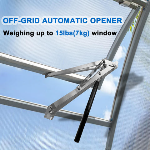 UYGALAXY aluminum alloy body emphasizes sturdy, weather-resistant construction for greenhouse use.