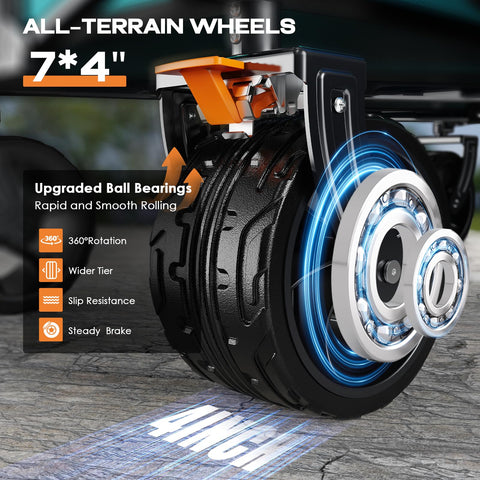Uyittour Collapsible Wagon with big wheels for smooth hauling on uneven ground.