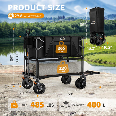 Uyittour wagon with side pockets and cup pockets for quick access