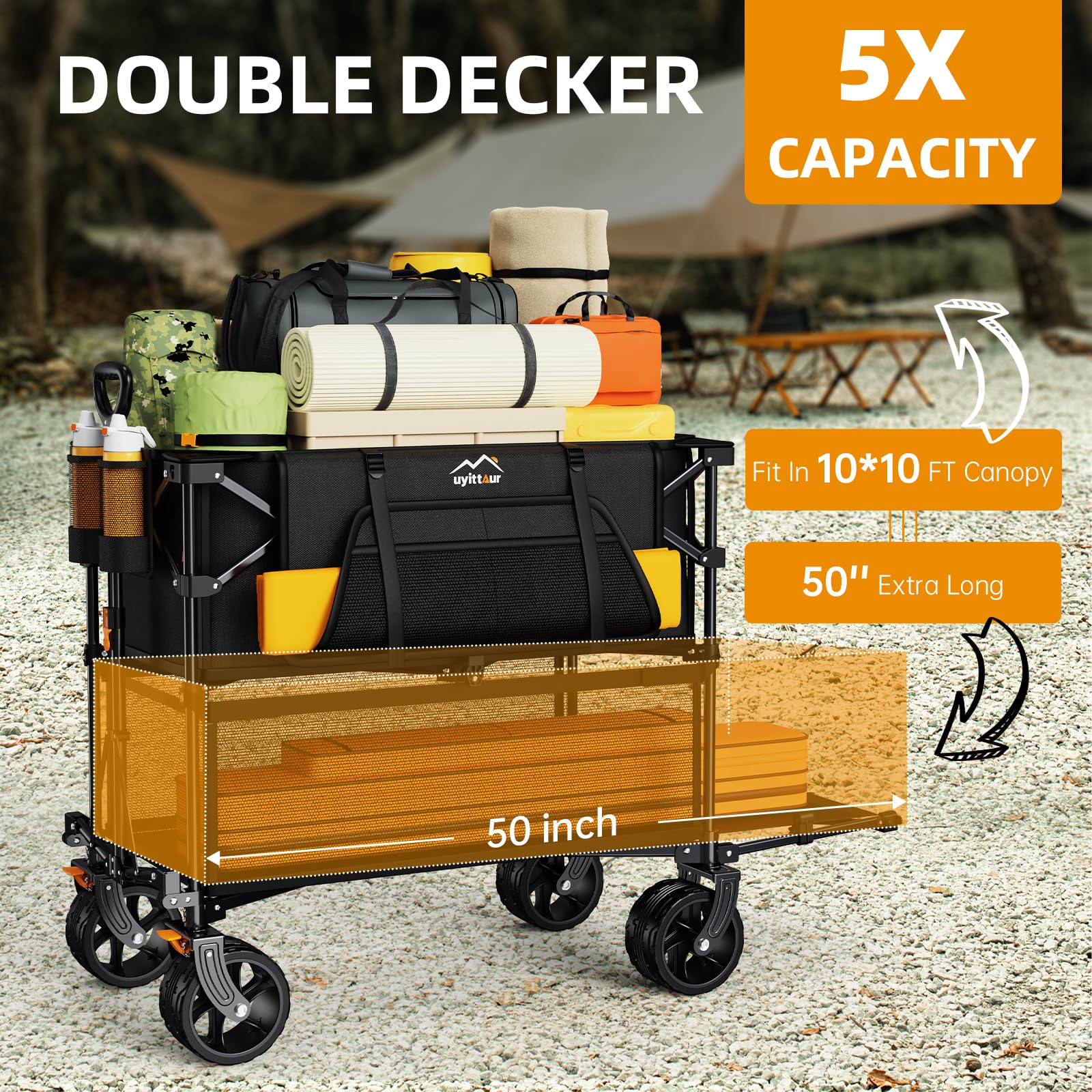 Uyittour wagon highlighting 400L capacity for essentials