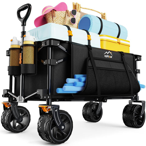 Uyittour wagon with big wheels on rugged terrain for easy transport