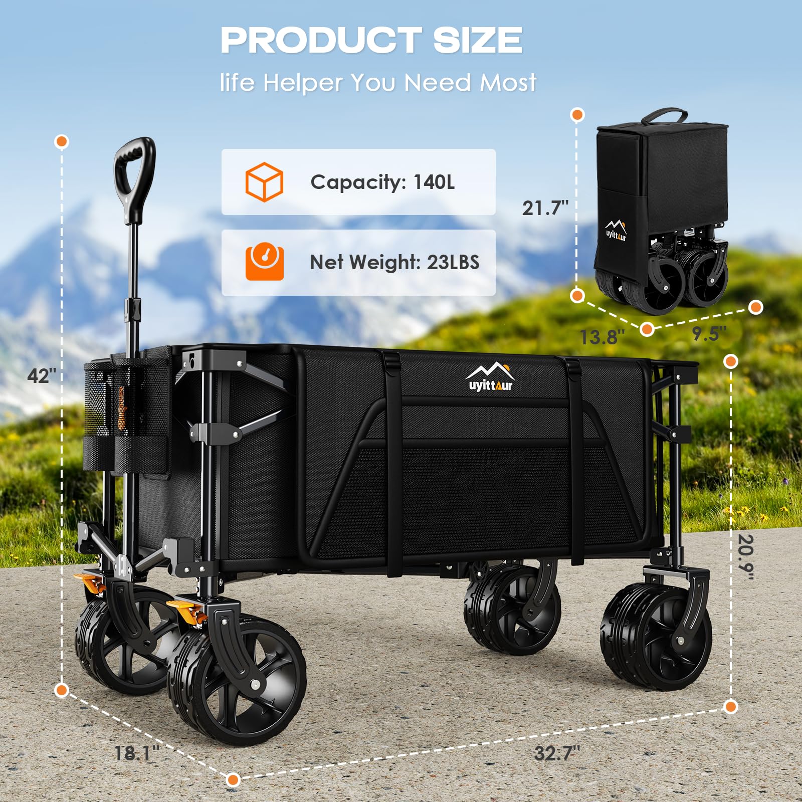 Uyittour side pockets help organize smaller items during outings