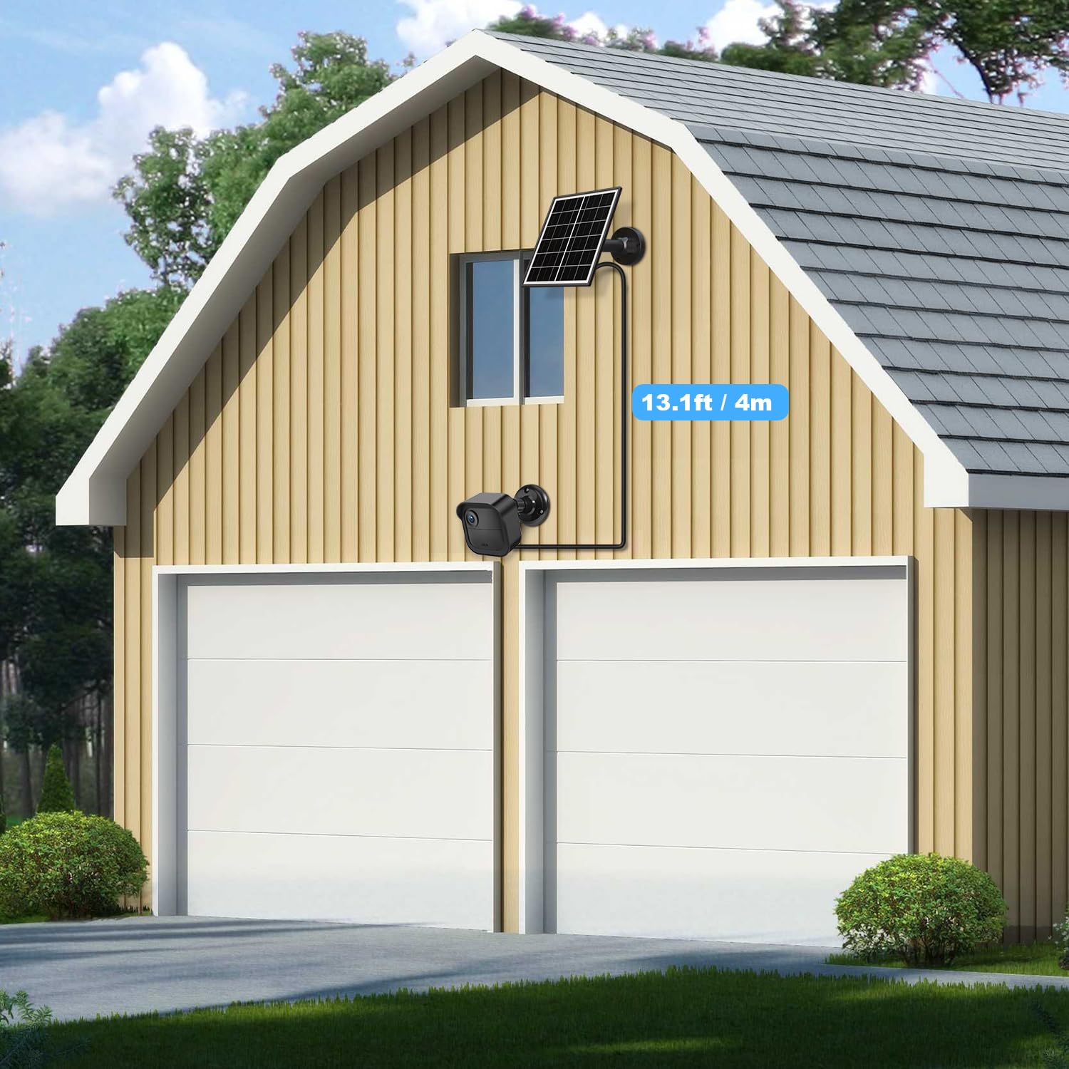 UYODM 5W solar panel with 360-degree mount optimizes sun exposure