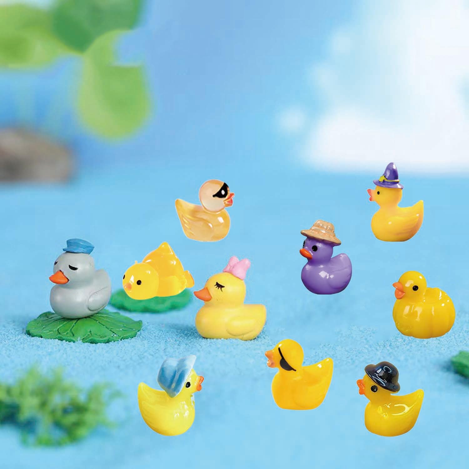 U-Zimikee angel duck miniature brings whimsy to crafts and dollhouses.
