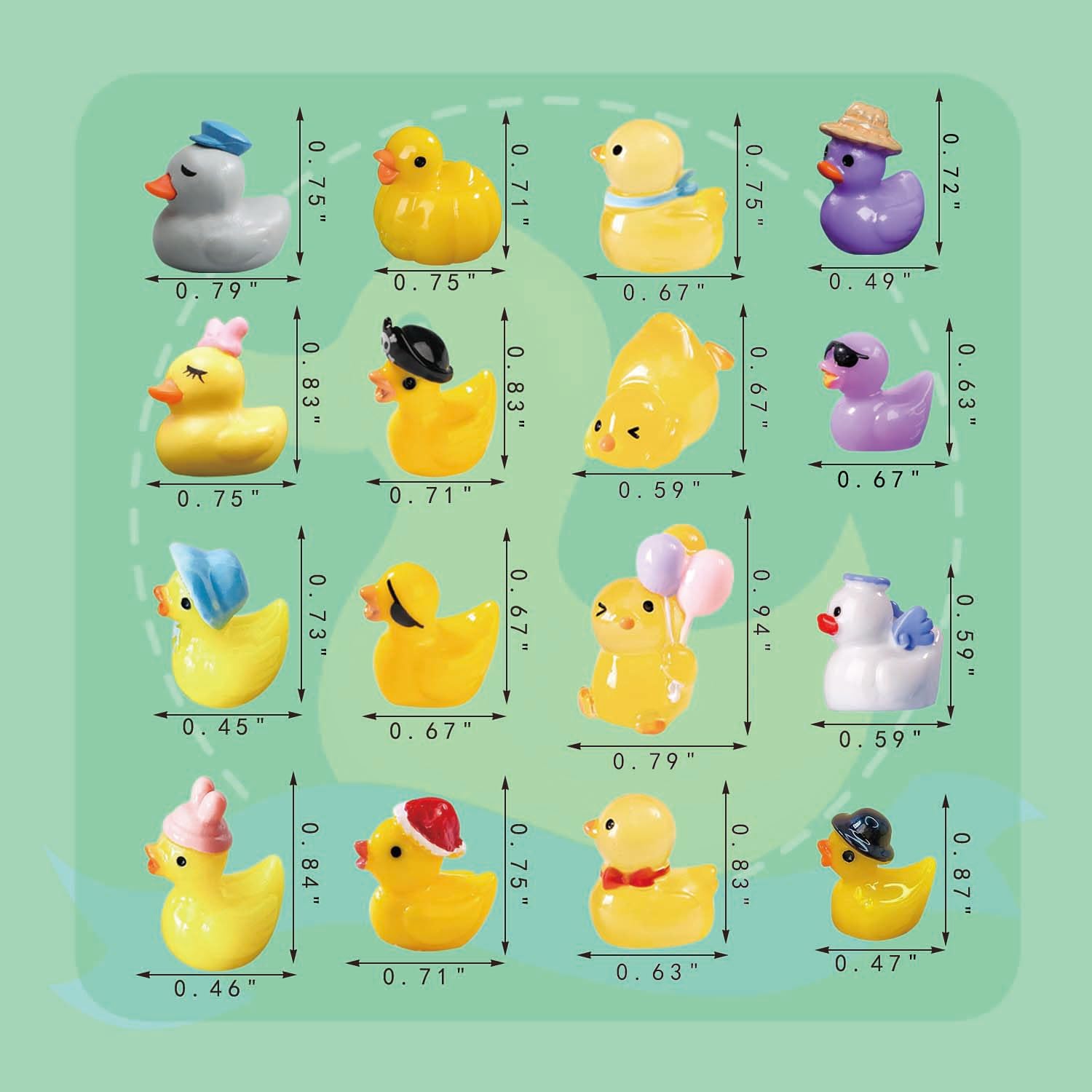 U-Zimikee wizard-hat duck miniature enhances fantasy dioramas and fairy gardens.