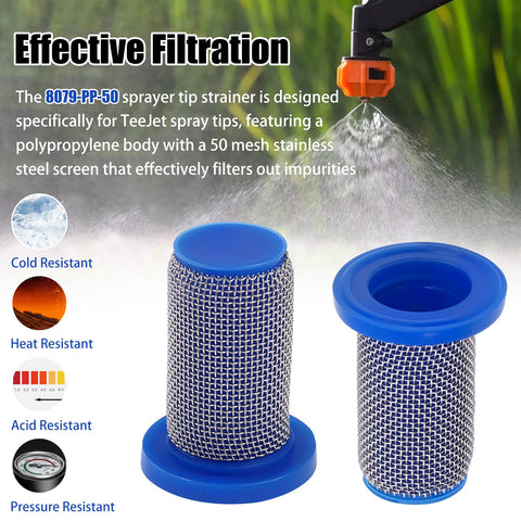 UZJYIEYG 8079-PP-50 50-mesh screen captures impurities to protect nozzles