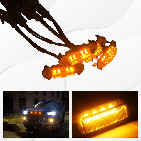 UZZH durable ABS front grille lights resist weather and wear.