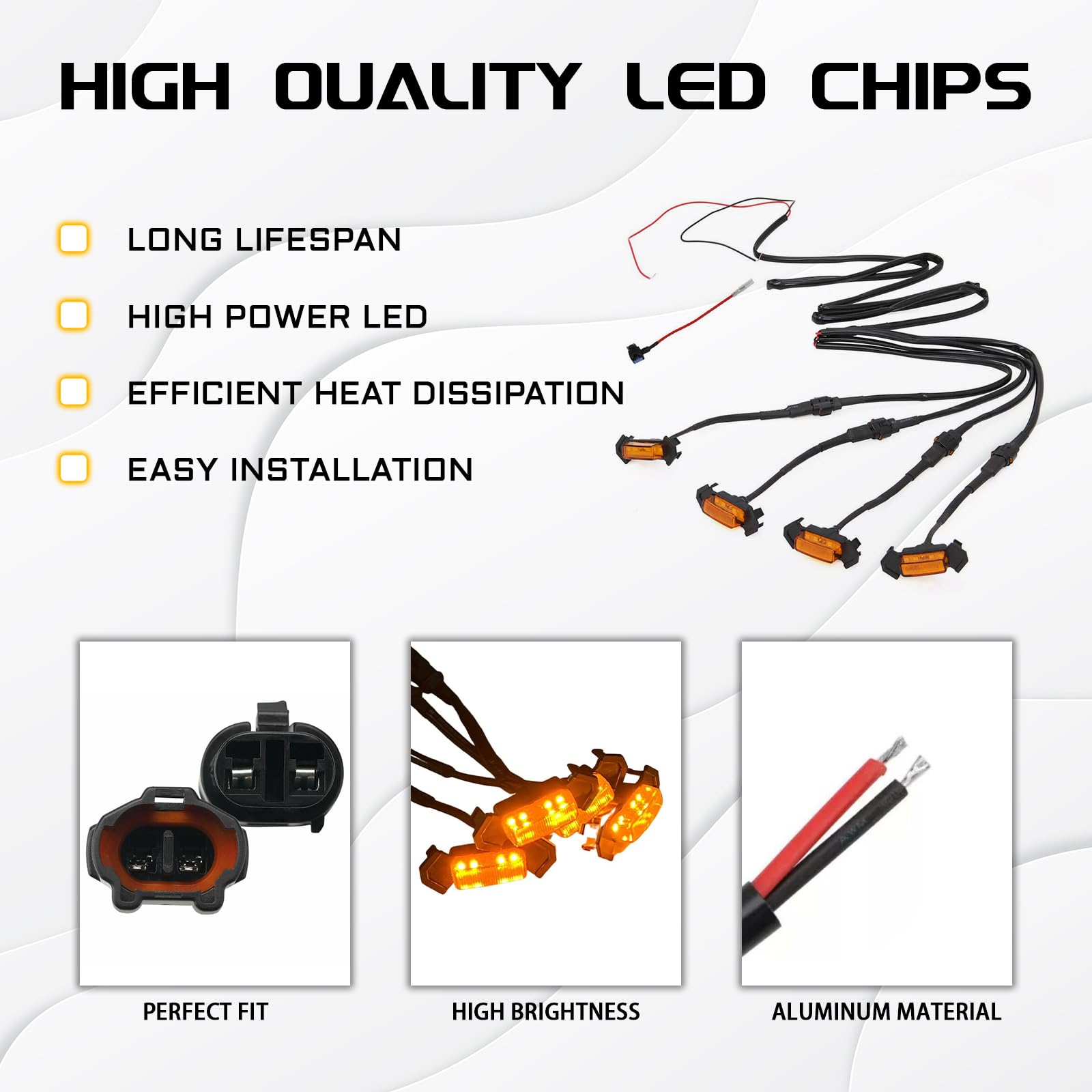UZZH IP67 waterproof grille light withstands rain and car washes.